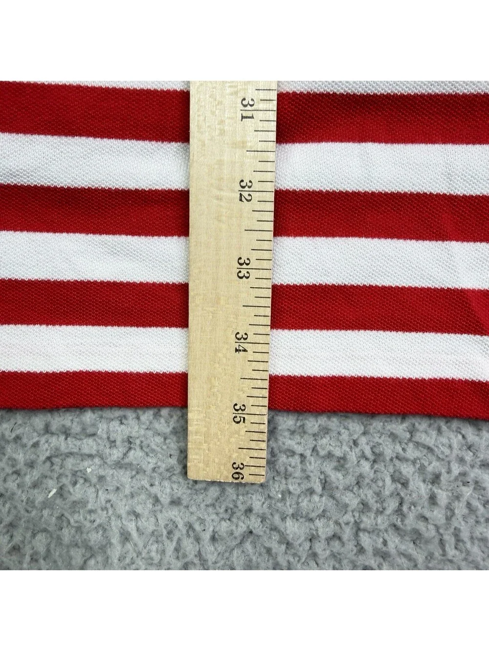 Polo Ralph Lauren Mens 2XLT Red White Striped Custom Slim Fit Polo Shirt Waldo